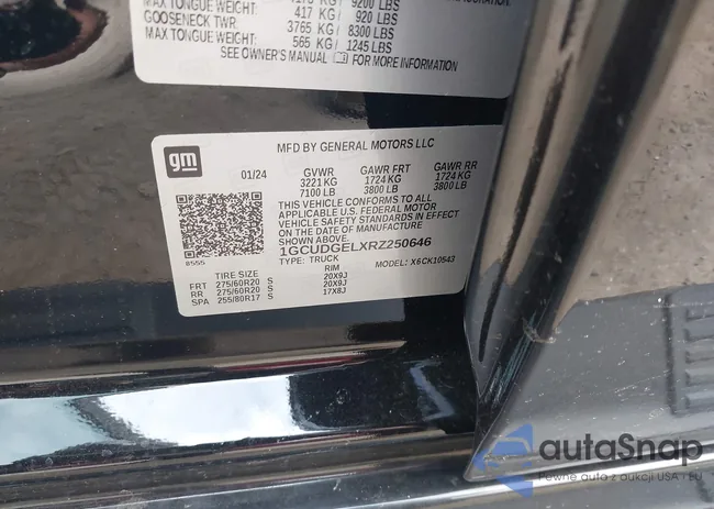 1GCUDGELXRZ250646: 42129511