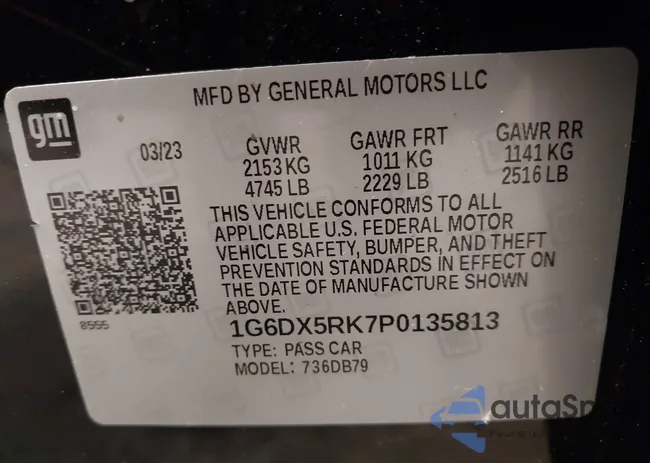 1G6DX5RK7P0135813: 42130722