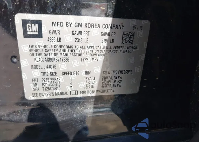 KL4CJASB0KB717336: 42130869