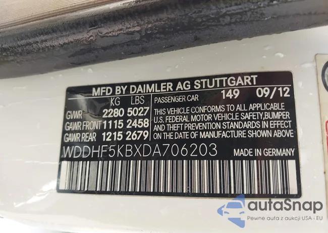 WDDHF5KBXDA706203: 42131103