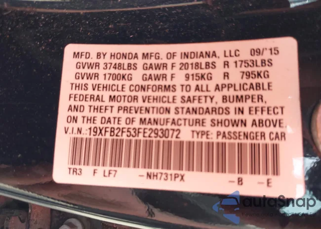 19XFB2F53FE293072: 42130186