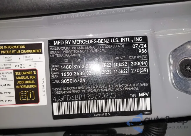 4JGFD6BB1RB270223: 42130193