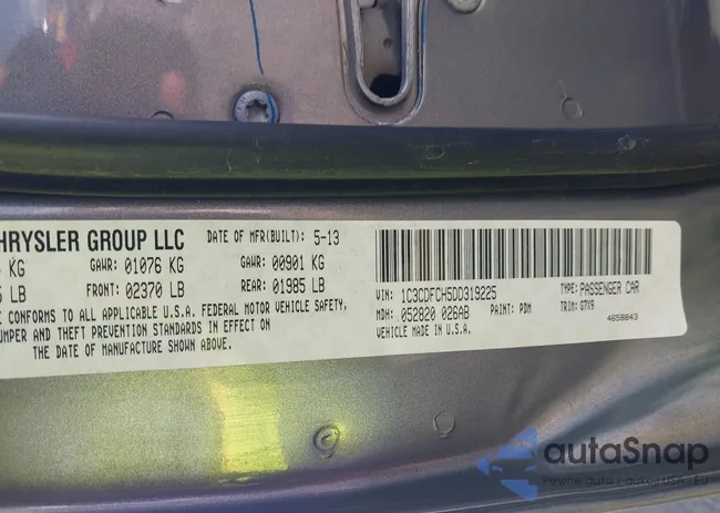 1C3CDFCH5DD319225: 42130387