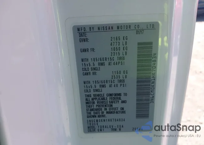 3N6CM0KN1HK704834: 42131870