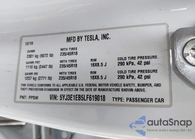 5YJ3E1EB5LF619018: 42131960