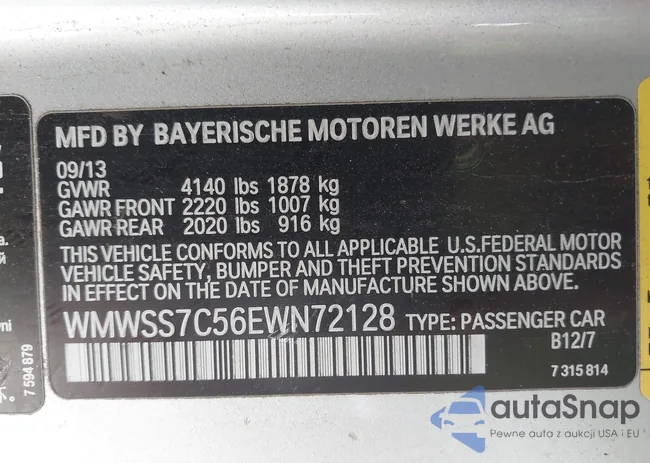 WMWSS7C56EWN72128: 42131993