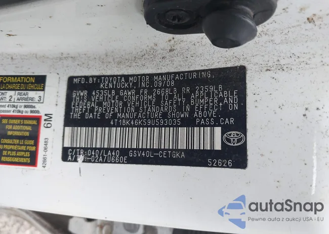 4T1BK46K59U593035: 42132022