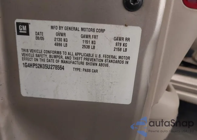 1G4HP52K05U278564: 42132023