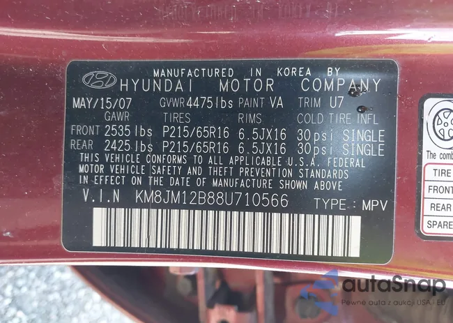 KM8JM12B88U710566: 42132033