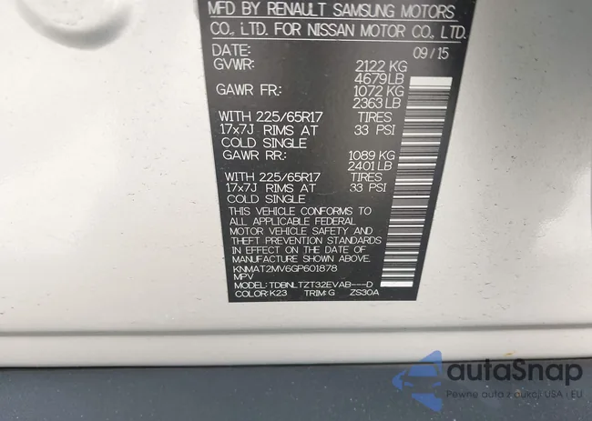 KNMAT2MV6GP601878: 42132114