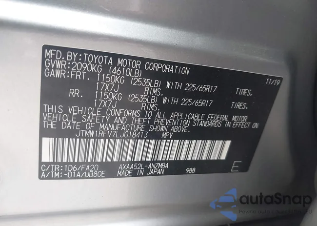 JTMW1RFV7LJ018413: 42131215