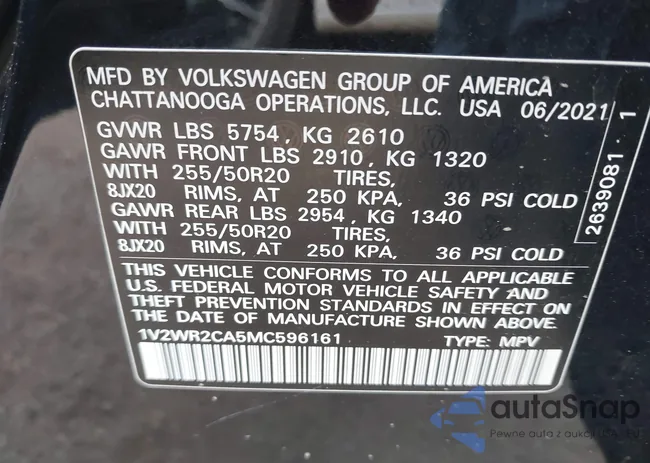1V2WR2CA5MC596161: 42131403
