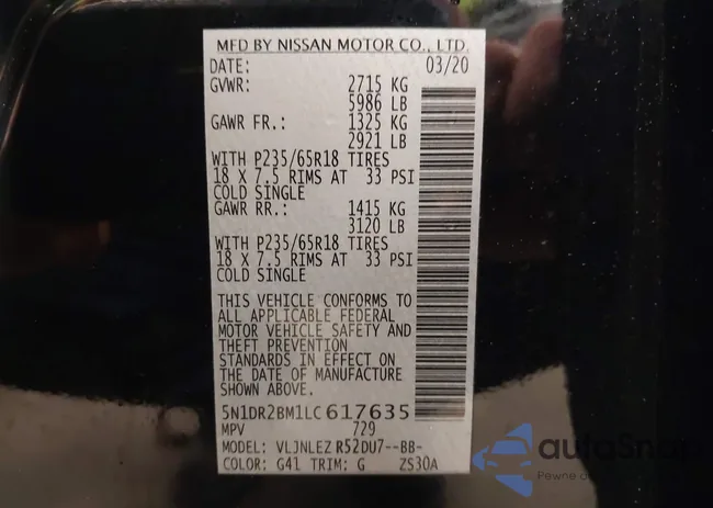 5N1DR2BM1LC617635: 42132732