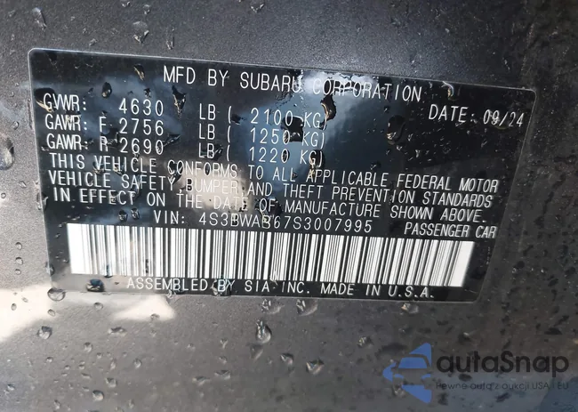 4S3BWAB67S3007995: 42132854