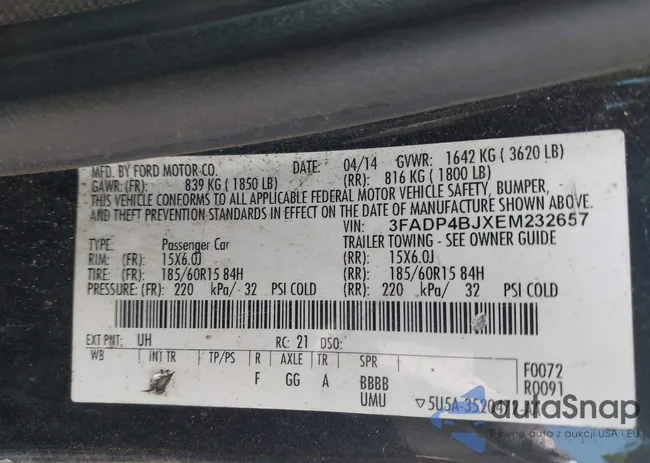 3FADP4BJXEM232657: 42132147