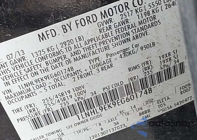 1LNHL9EK9EG601748: 42133600