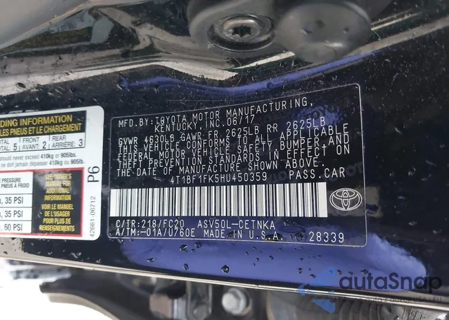 4T1BF1FK5HU450359: 42133618