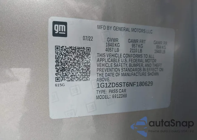 1G1ZD5ST6NF180629: 42133989