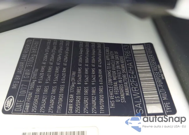 SALWR2FE4HA176613: 42134045