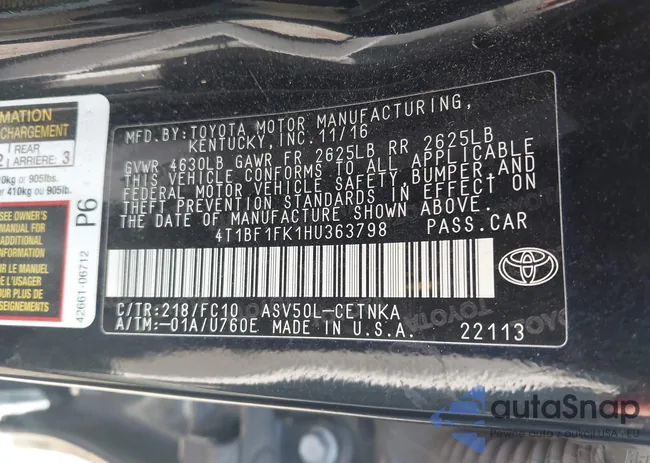 4T1BF1FK1HU363798: 42134112