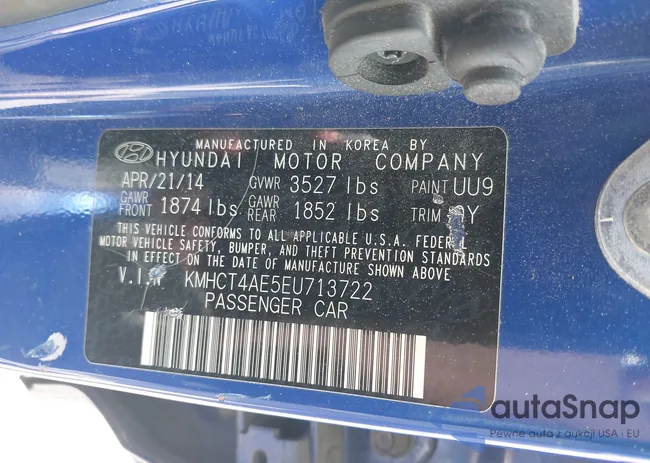 KMHCT4AE5EU713722: 42133123