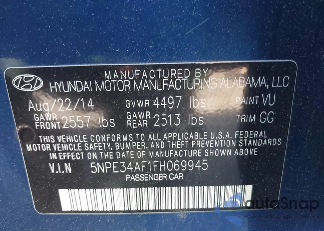 5NPE34AF1FH069945: 42133245