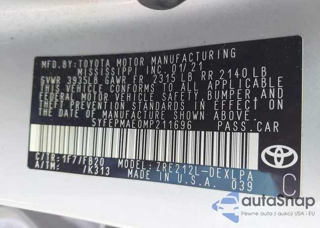 5YFEPMAE0MP211696: 42134630