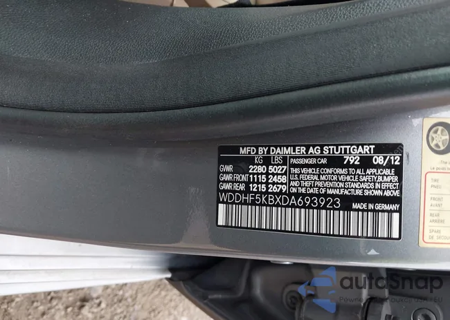 WDDHF5KBXDA693923: 42134694