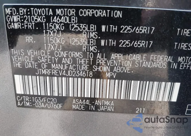 JTMRFREV4JD234618: 42134720