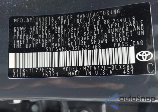 5YFS4MCE3SP225968: 42134926