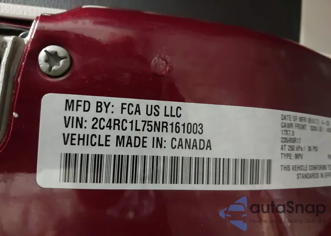 2C4RC1L75NR161003: 42135036