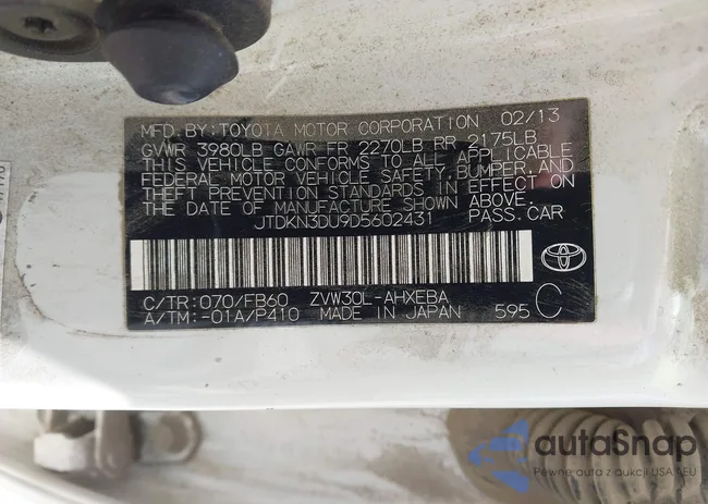 JTDKN3DU9D5602431: 42134116