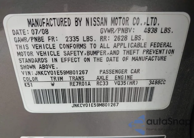 JNKCY01E59M801267: 42134381