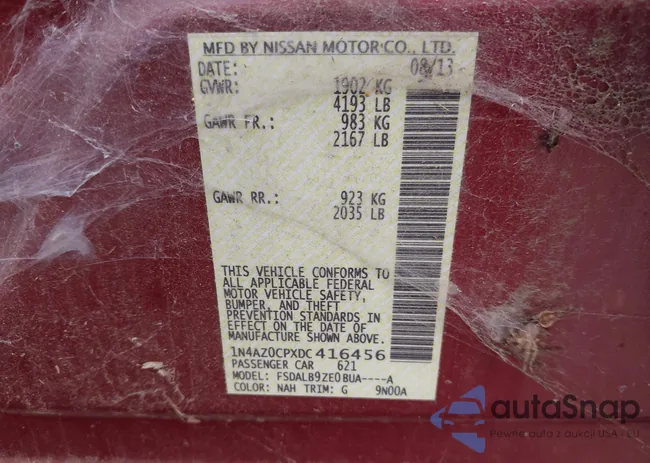 1N4AZ0CPXDC416456: 42134439