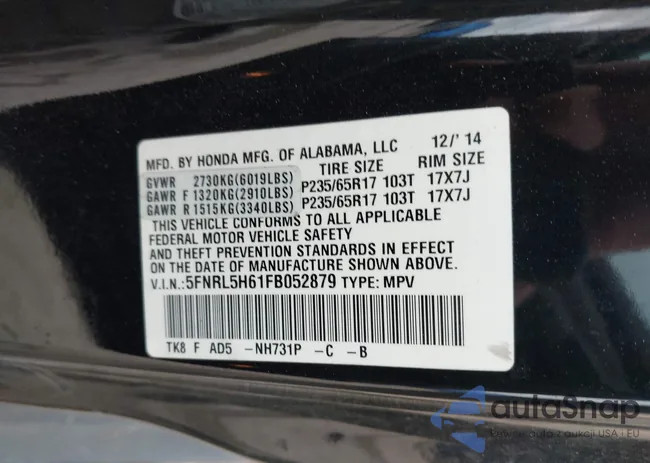 5FNRL5H61FB052879: 42134451