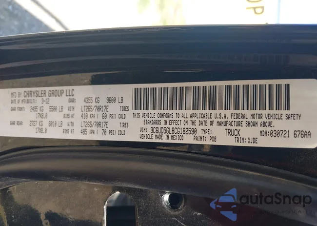 3C6UD5GL8CG182590: 42135638