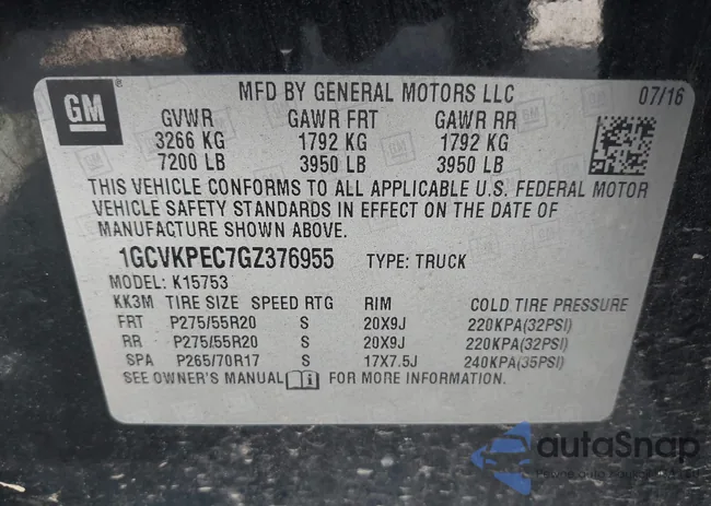 1GCVKPEC7GZ376955: 42135713