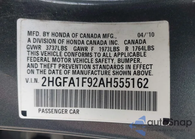 2HGFA1F92AH555162: 42135733