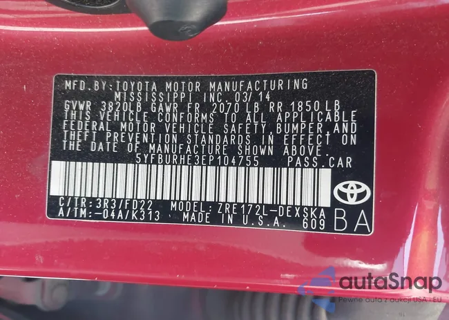 5YFBURHE3EP104755: 42135749