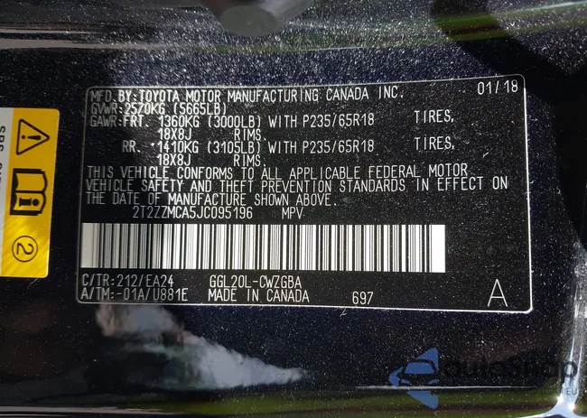 2T2ZZMCA5JC095196: 42135155