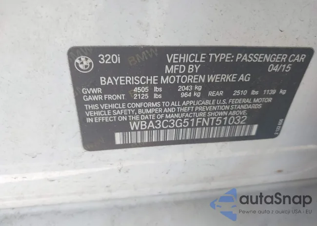 WBA3C3G51FNT51032: 42135183