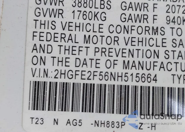 2HGFE2F56NH515664: 42135272