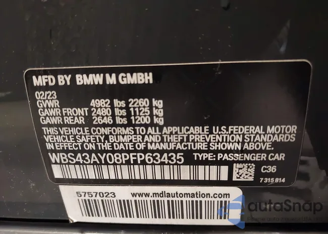 WBS43AY08PFP63435: 42136588