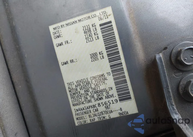 1N4AA5APXBC856519: 42136624