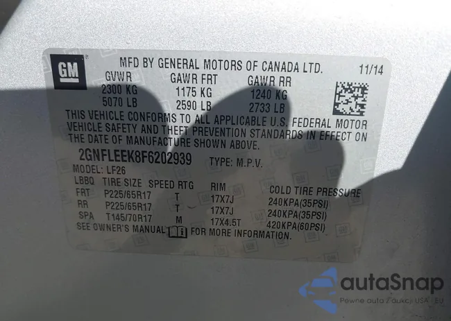 2GNFLEEK8F6202939: 42136678