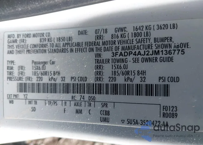 3FADP4AJ2JM136775: 42136725