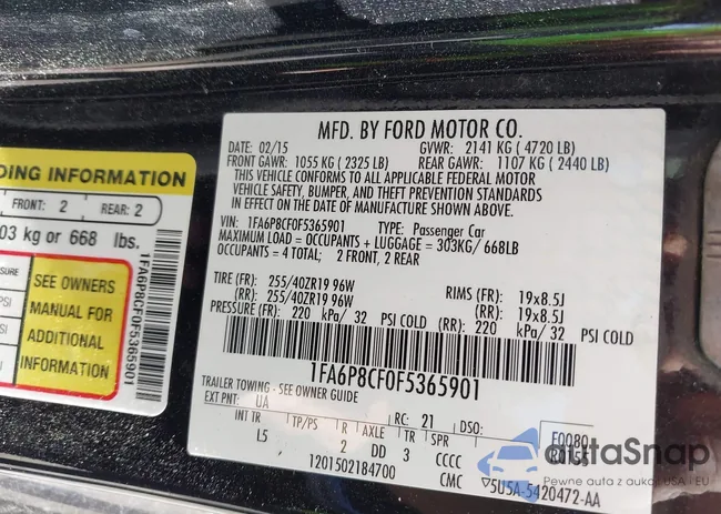 1FA6P8CF0F5365901: 42136978