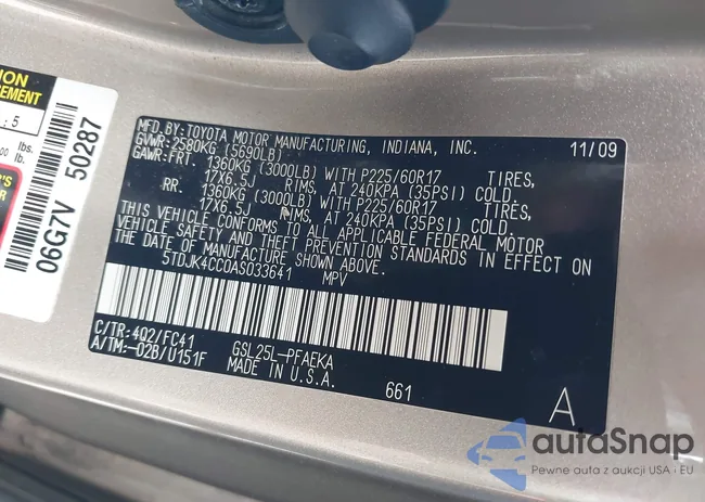 5TDJK4CC0AS033641: 42136169