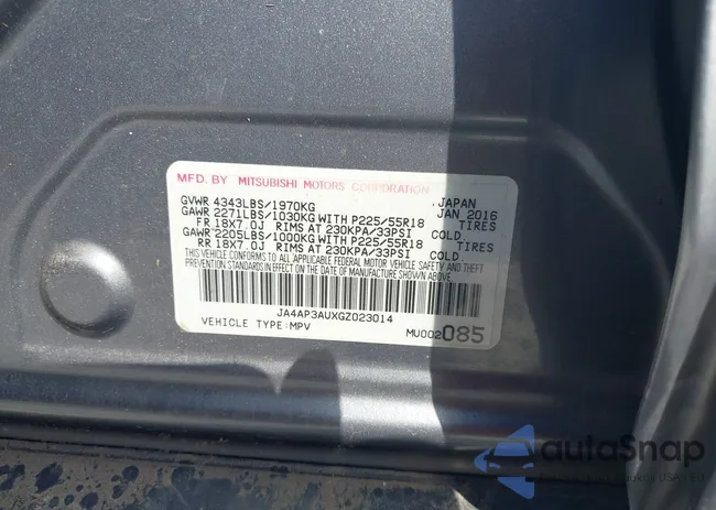 JA4AP3AUXGZ023014: 42136261