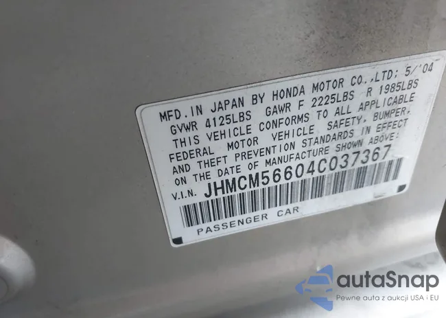 JHMCM56604C037367: 42137616